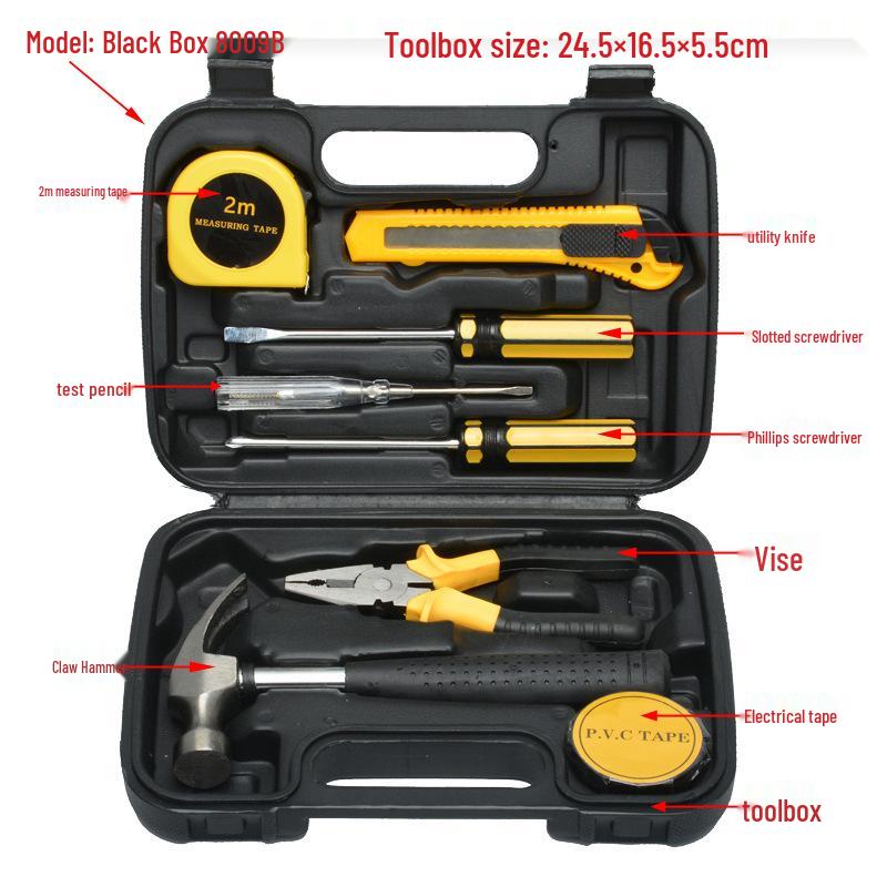 Многофункциональный набор инструментов для дома Jing Tong - Полный ящик для инструментов для ремонта