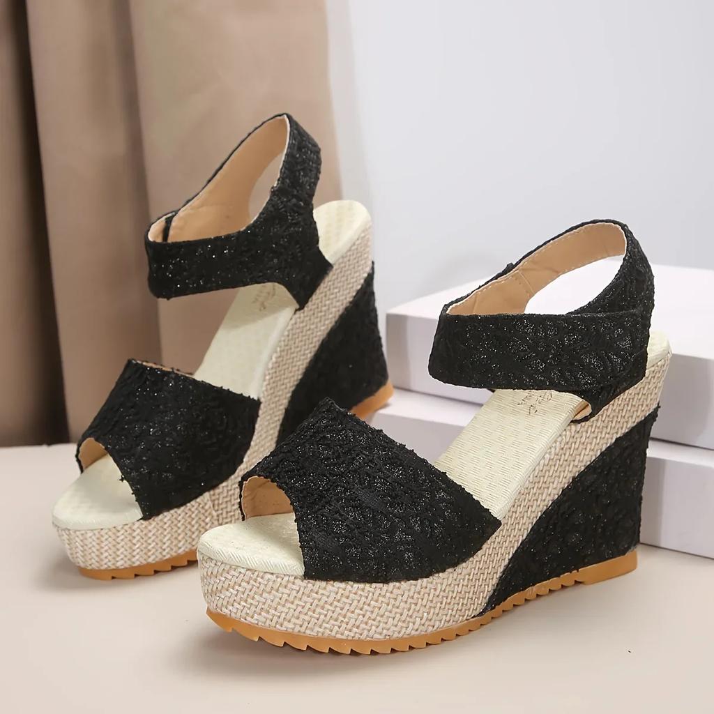 Fashion New Wedge Sandal Women Summer Shoes Peep Toe Platform Sandals Luxury Designer Shoes Heels Women Sexy Party Dress Women Sandalias