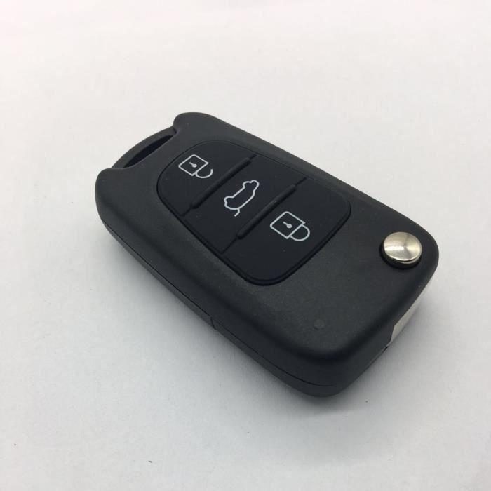 INF 3-button Folding Car Key Shell for HYUNDAI Kia The Black