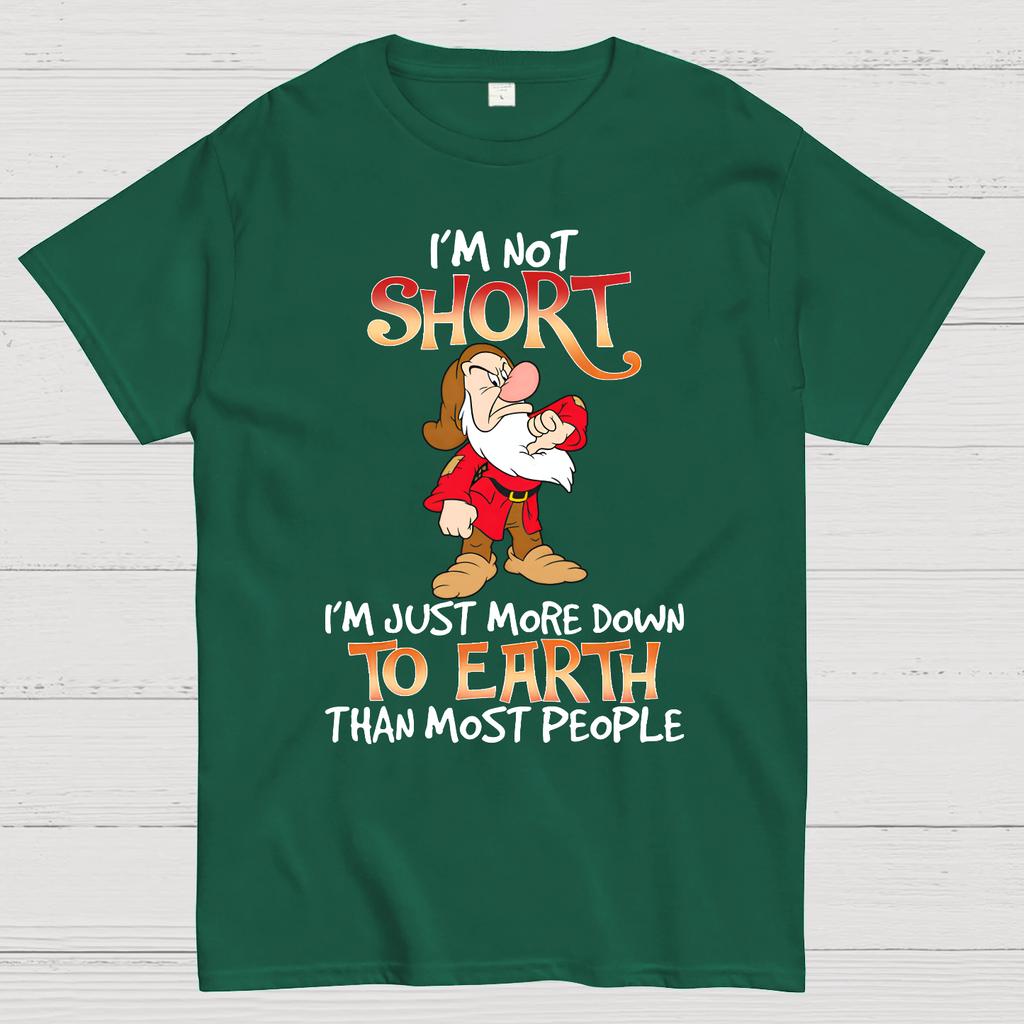 I'm Not Short I'm Just More Down To Earth Than Most People Cotton Summer Casual Cool Loose T-Shirt