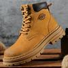 Men's and Women's Boots Genuine Leather High-Top Work Boots Yellow Boots Autumn and Winter