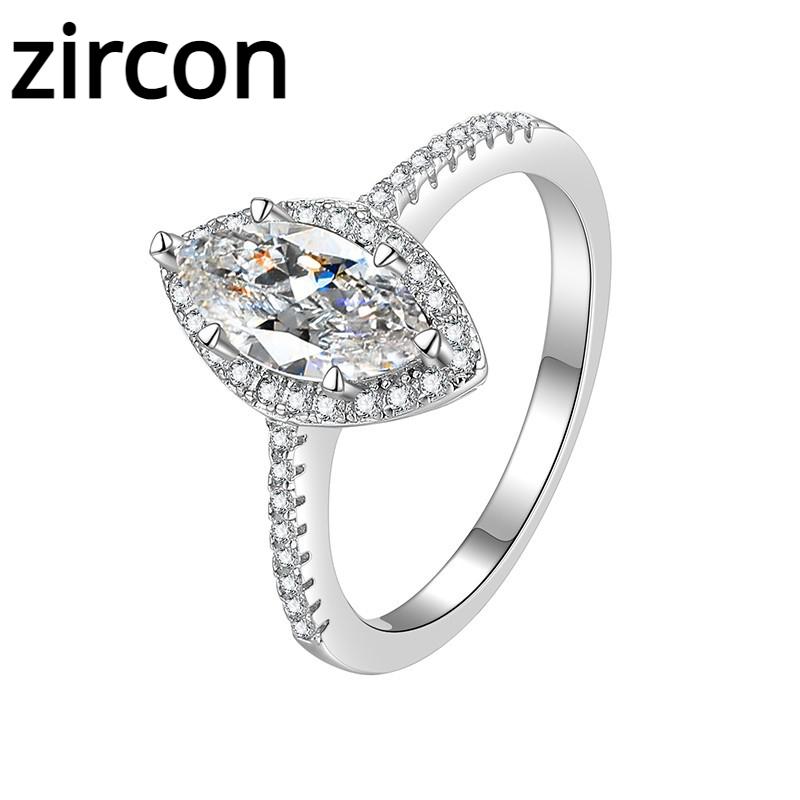 D цвет 1 карат кольцо с муассанитом из стерлингового серебра женское кольцо модное серебро s925 обручальное кольцо с бриллиантом обручальное кольцо подарок для подруги