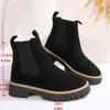 Женские новые осенние замшевые ботильоны челси в британском стиле, модные универсальные кожаные короткие ботинки