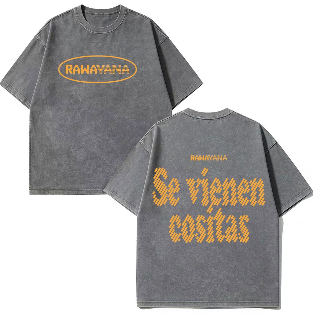 Rawayana Donde Es El After Album Merch T Shirt Men Women Fashion Hip Hop Tshirt Casual Cotton Loose Vintage Washed T Shirts