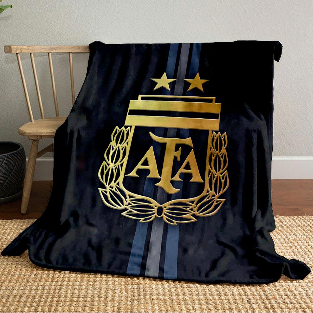 Gold emblem with "AFA," two stars, laurel wreath, and vertical stripes. for all seasons blanket lunch break throw gift