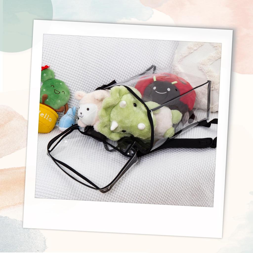 Astro Clear Bag, Box Backpack, Square Backpack, Large Capacity PVC Transparent Bag, See-Through Design with Adjustable Shoulder Strap, Shoulder Bag,