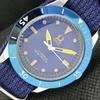 REFURBISHED 40MM TITUS MOVABLE BEZEL SWISS MENS BLUE DIAL WRIST WATCH A425322-2 RL-a425322