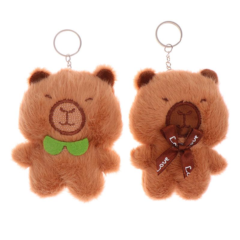 Capibara плюшевый брелок мультфильм Capybara мягкая кукла кулон автомобильный брелок рюкзак сумка Декор детский подарок