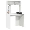 White Desk with Shelf 91 x 50 x 149 cm Engineered Wood