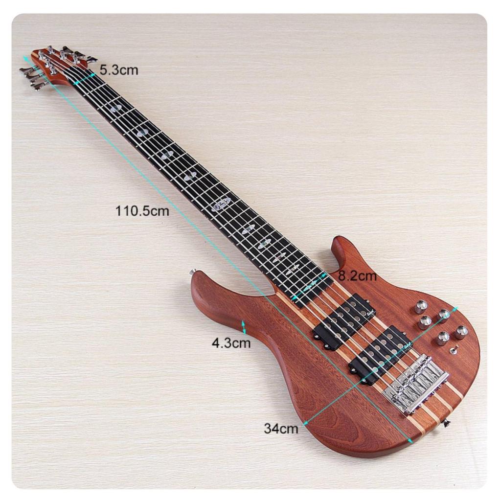 Six-String Electric Bass Ergonomic for Musicians
