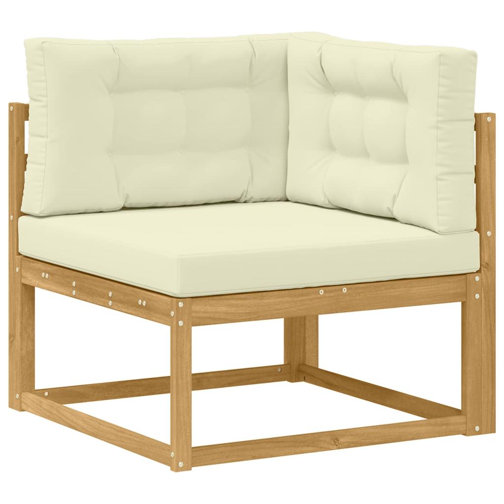 Outdoor Sofa Set 7 pcs White and Cream