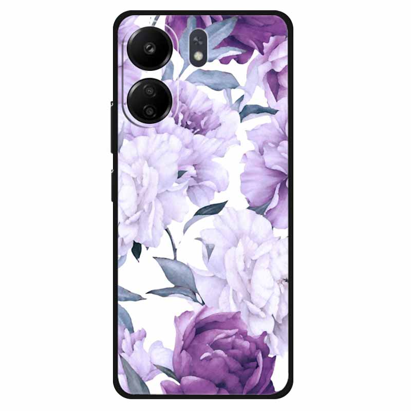 Funda For Xiaomi Poco C65 Case Soft Lion Wolf Black Shockproof Back Cover for Poco C65 C 65 Soft Case Poco C65 Cool Soft Bumper