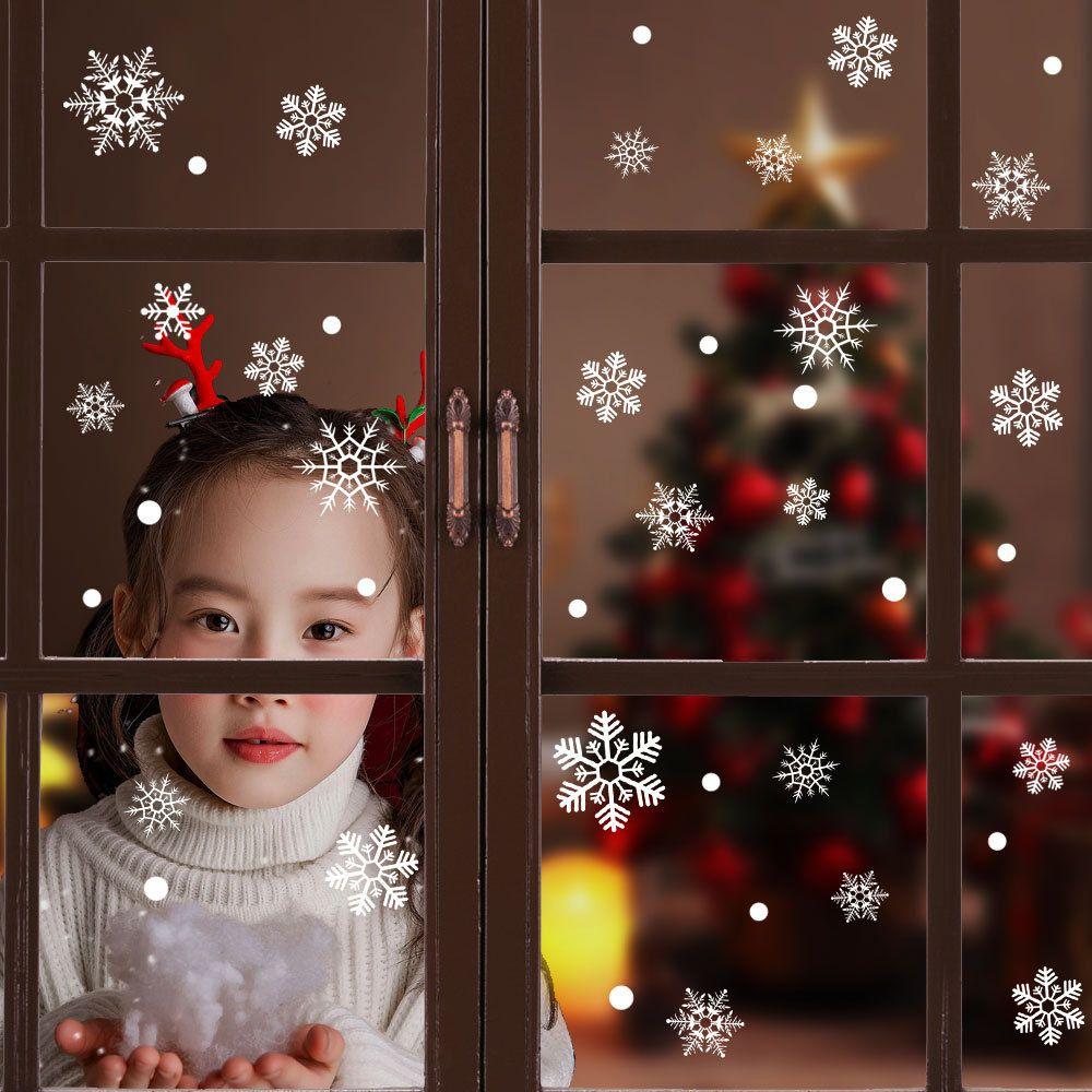 New Year Party Christmas Snowman Christmas Stickers Santa Claus Window Stickers Window Decoration