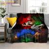 Флисовое одеяло с 3D принтом Mario Bros для кроватей, походов, пикника, толстое одеяло, модное флисовое покрывало, одеяло