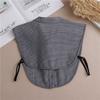 Cotton Fake Collar Classic Tartan Detachable Dickey Collar Half Shirts Blouse False Collar for Women Girls Outfits Accessory