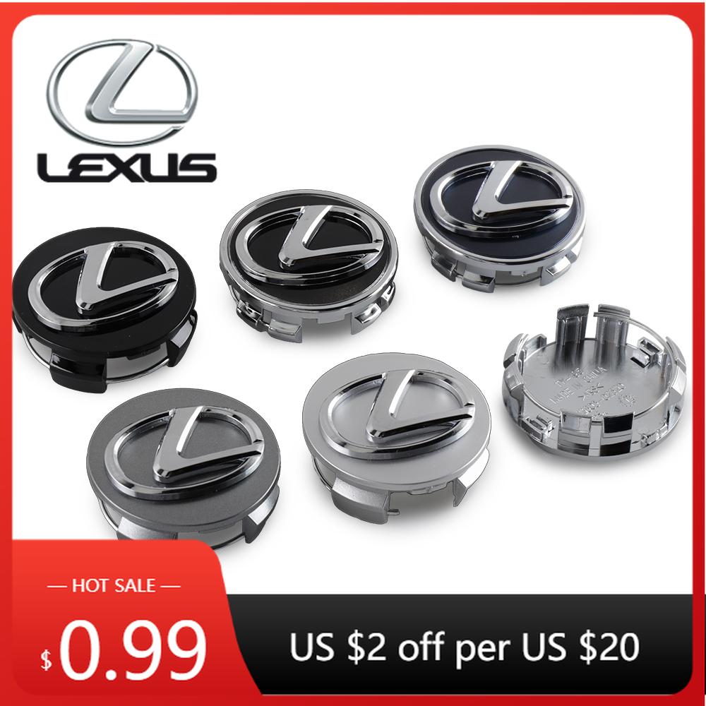 Interior Stickers 4pcs 60mm Wheel Hub Center Caps For Lexus Fsport ES RX NX LS UX LM LX GX LC RZ IS CT GS RC HS TX LBX IS300 RX3