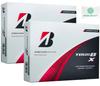 Мячи для гольфа Bridgestone TOUR BX, корпоративный цвет, 2 дюжины (24 мяча) Модель 2024 года, в комплект входит оригинальная карманная салфетка