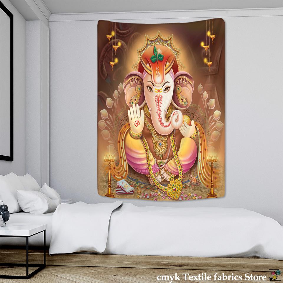 Буддийский слон гобелен настенный в стиле бохо тайский красочный настольный коврик печать художественное украшение гостиной