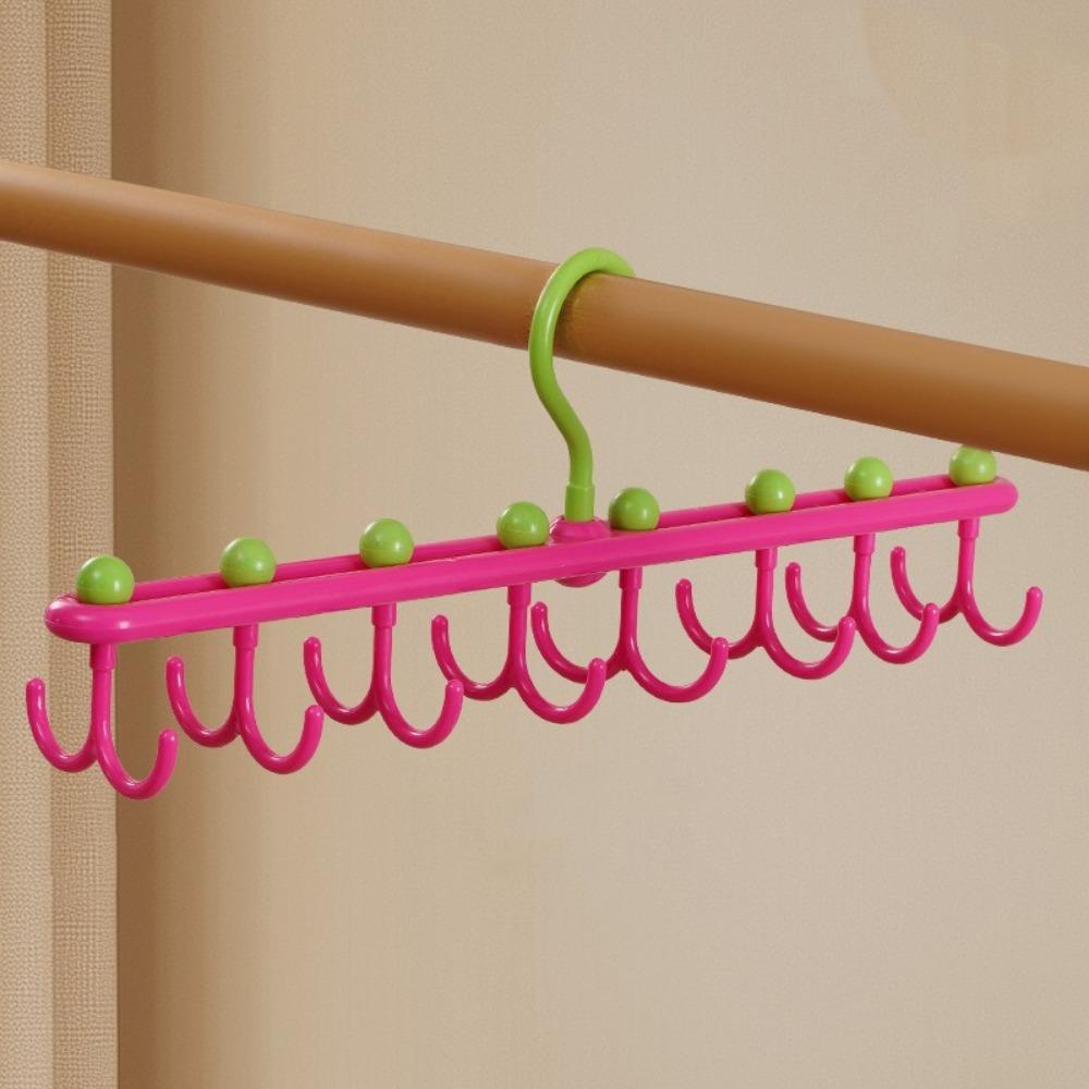 16 Hooks Camisole Bra Hook Plastic Tie Belt Hanger Portable Clothes Drying Rack for Laundry Room