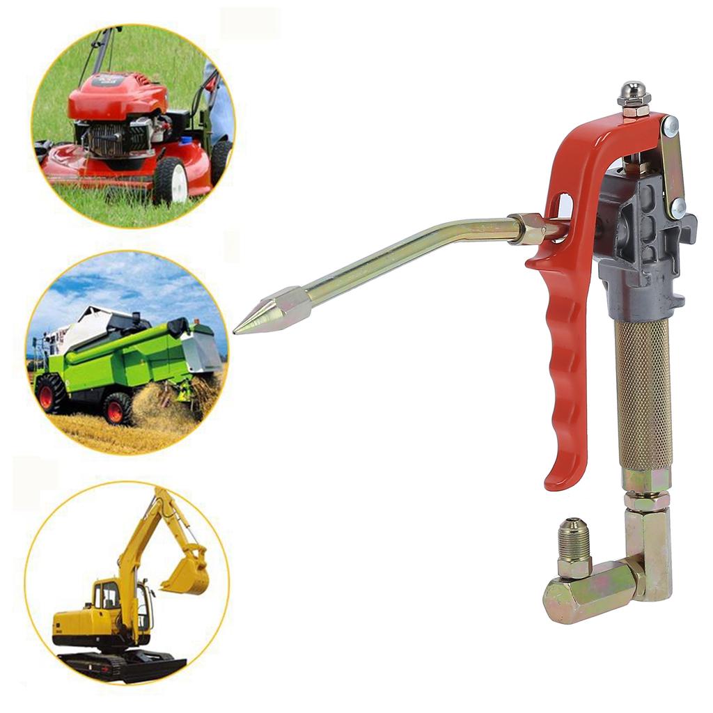 Grease 360 Degree Nozzle Heavy Duty Alloy Manual Grease Injector with Explosion Proof Ergonomic Handle for Equipment Maintenance