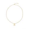 Chanel 24P Весенне-Летняя Коллекция Однотонное Двойное Подвеска-Логотип C Ожерелье Женское Ожерелье Золотое ABD105-B16157-NW375