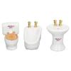 3Pcs Dollhouse Miniature Bathroom Set Ceramic Simulation Bathtub Toilet Sink 1/24 Dollhouse