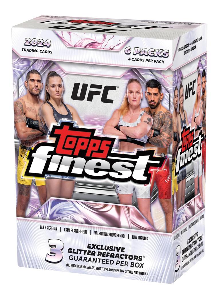 2024 Topps Finest UFC Бластерная коробка для коллекционных карточек 6 пакетов