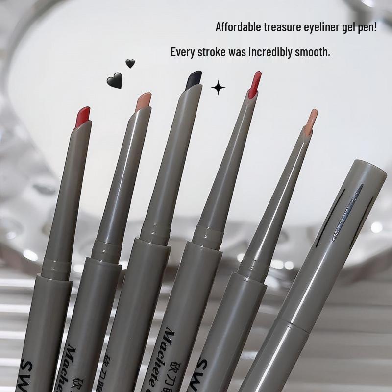 Водостойкий гелевый карандаш для глаз Sweet Mint Katana: Стойкий, Влагостойкий, Не размазывающийся Карандаш для нижнего века "Шелкопряд".