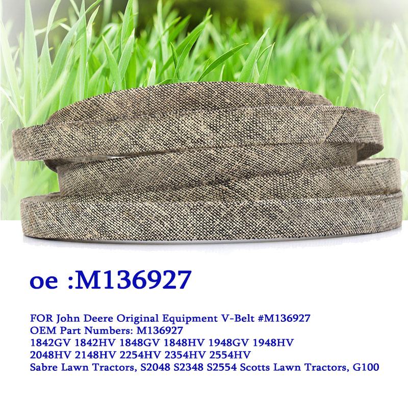 42Inch Deck V-Belt M136927 A106 Aramid Cord Stable For Electric Manual Lawn Mower Garden Tool Replacement