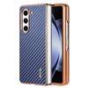 AZNS For Samsung Galaxy Z Fold6 5G Case Electroplating Carbon Fiber Texture PU+TPU Phone Cover