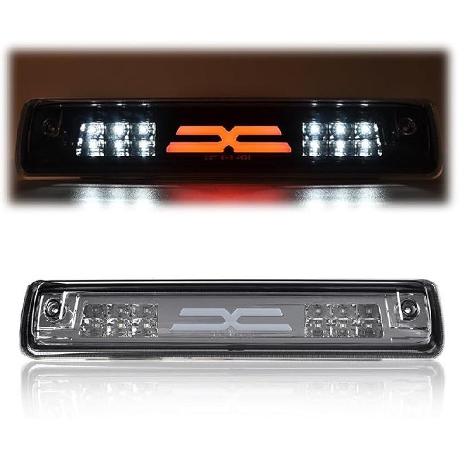 G-PLUS LED Third Brake Light Compatible With 1999-2006 Chevy Silverado/GMC Sierra 1500 2500 3500,3RD Cargo LED Tail Stop Lamps Clear Lens Chrome