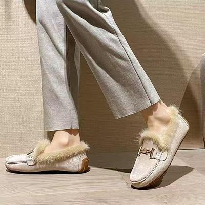 Женские зимние лоферы из натуральной кожи и меха 2025: Теплый, Плоский и Стильный для Беременных Женщин