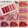 6pcs Arrive Matte Lipstick Lips Makeup Nude Velvet Lip Stick Make Up Cosmetics Foggy Smooth Matt Tint Lip Balm Cream Pigment
