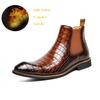 Модные классические оригинальные мужские туфли, высокие кожаные туфли, мужские туфли без застежек, с острым носком, ботинки челси, мужские ботинки Zapatos Vestir Hombre