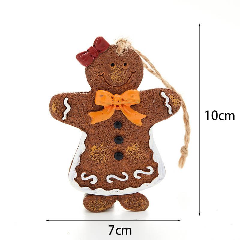 Подвесные украшения для рождественской елки, кулон в виде пряничного человечка из смолы, веселые рождественские украшения для дома, рождественские подарки Navidad Noel