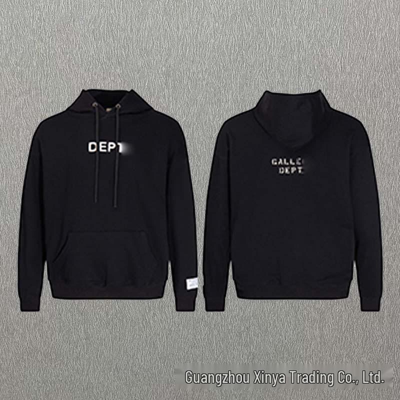 GALLERY DEPT Ink Splatter Graffiti Unisex Cotton Hoodie Set - Autumn Loose Fit