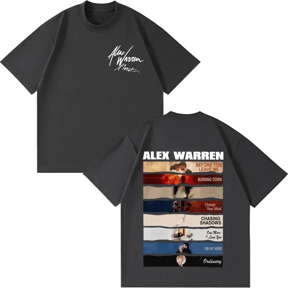 Alex Warren 2026 Tour Album Print TShirt Unisex Fashion Cotton Loose Casual Oversized ShortSleeve Women And Unisex TShirt
