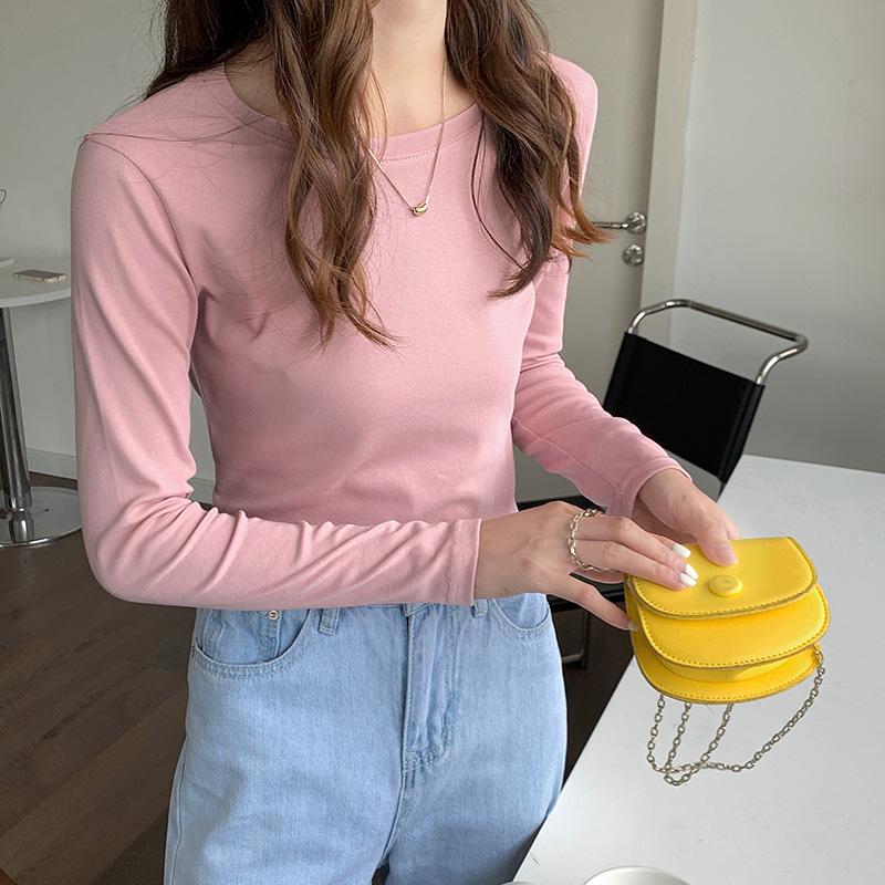 Женская хлопковая белая футболка с длинным рукавом, женские топы, тонкая женская одежда