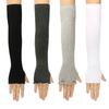 Stretchy Fingerless Gloves Long Design Arm Sleeve Y2K Punk Gloves  Y2K Aesthetic