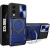 Phone Case - BOOLING - Samsung Galaxy S25 Edge - Magnetic Stand - Camera Protection - Navy Blue