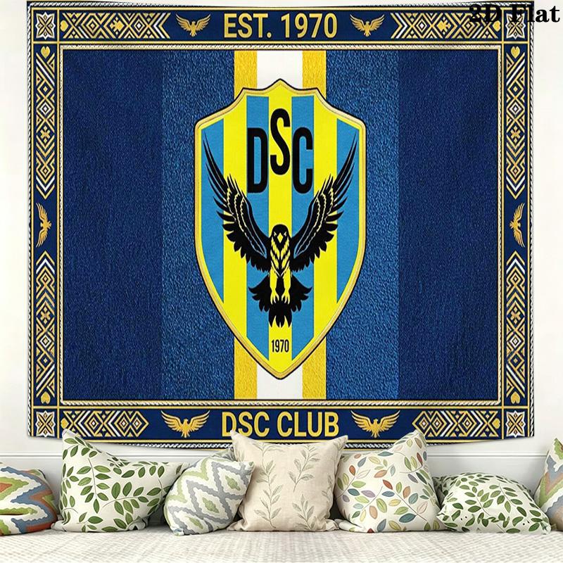 DUHOK SC Logo Wall Tapestry Aesthetic Wall Hanging Printed Fabric Blanket Decorative Tapestries for Bedroom Living Room Home Decor