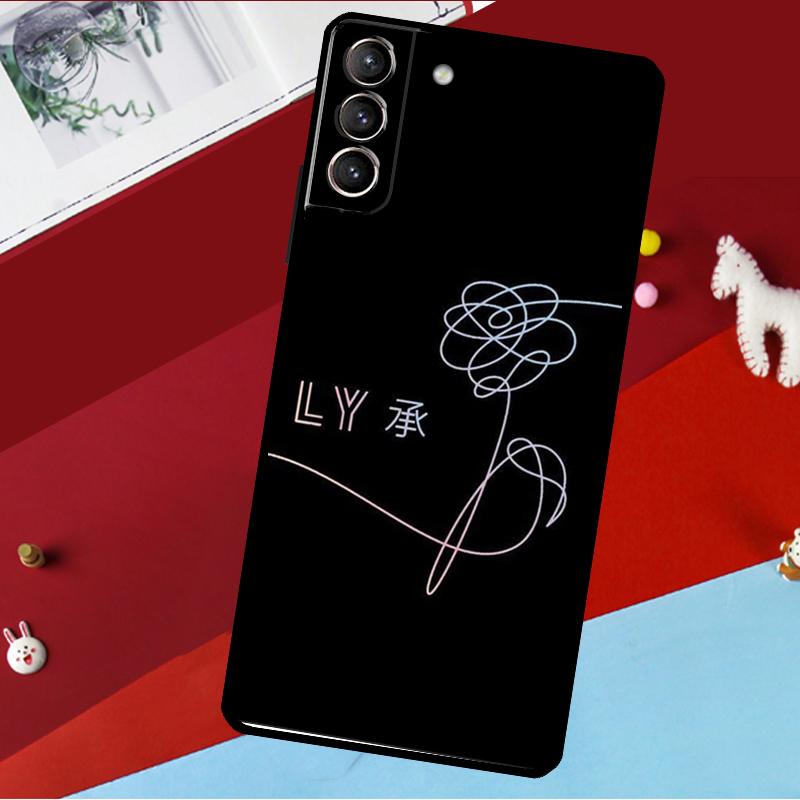 Чехол 'Люби себя' с цветком K-pop для Samsung Galaxy S20 FE S21 FE S22 S23 Ultra Note 20 S9 S10 Note 10 Plus Задняя крышка