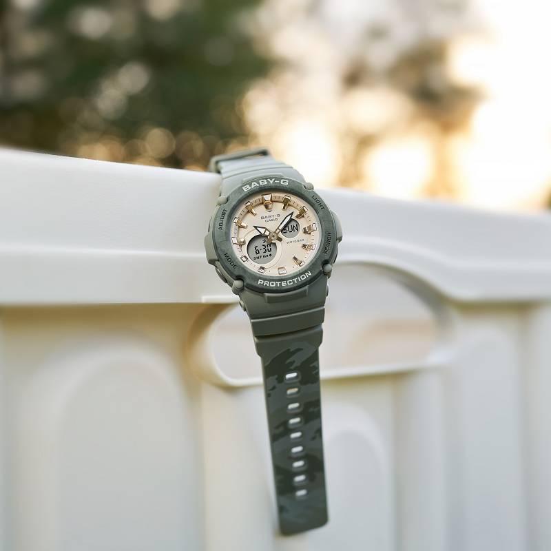 Casio BABY-G simple casual fashion 100 meters waterproof fashionable and versatile quartz movement resin strap Japanese and Korean watch BGA-275M-3APR