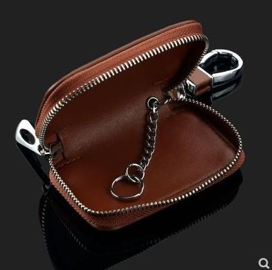 Zipper Leather Key For Volvo XC40 XC60 XC90 C30 C70 S40 S60 S80 S90 T5 T6 T8 V40 V50 V60 V70 V90 AWD Universal Keychain Cover