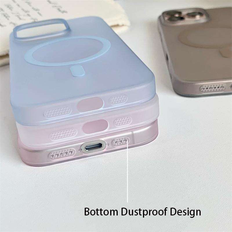 Матовый Прозрачный Беспроводная Зарядка Магнитный Для Magsafe Чехол Для iPhone 16 15 14 Plus 13 12 11 Pro Max Жесткий ПК Ударопрочный Чехол