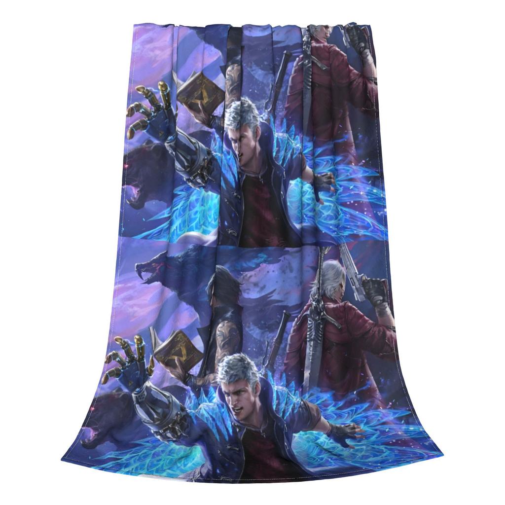 Game Vergil Dmc Blanket Devil May Cry Wool Funny Warm Throw Blanket for Home  Winter