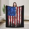 American Flag Blankets Quality Warm  Throw Blanket Spring Airplane Travel Couch Chair Street Trend Bedspread