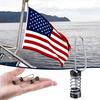 Fishing Flag Clips Stainless Steel Marine Boat Flag Clips for Halyards Outrigger Lines Antennas Stern Lights Flagpole Rope Anti-Slip Grip Marine Flag