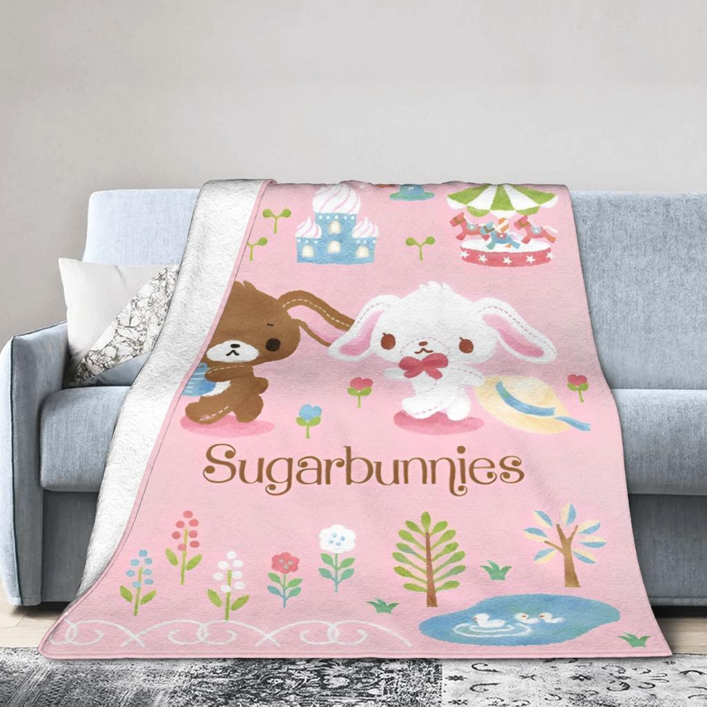 Cartoon Sugarbunnies Blanket  Fleece Awesome Soft Throw Blankets for Bedspread  Winter