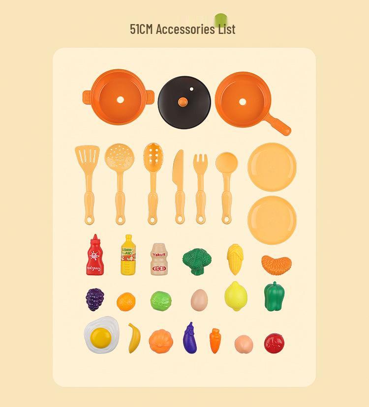 Трансграничный детский игровой кухонный набор: Готовка, Кухонная утварь, Игрушки для мальчиков и девочек для обеденного стола